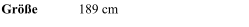 Größe 189 cm